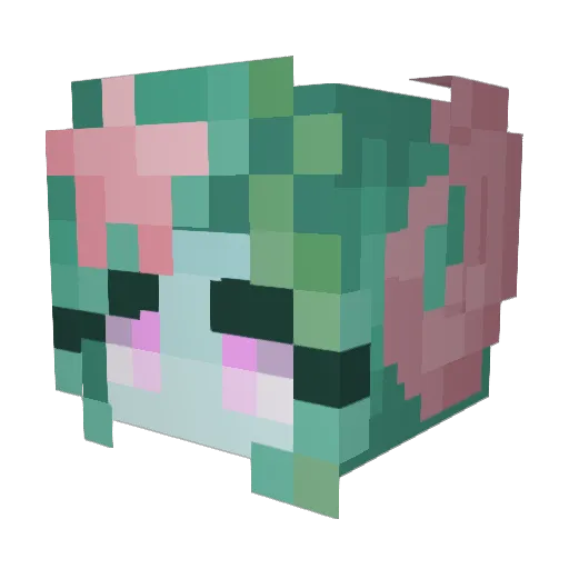 FernanPb_19401 Minecraft avatar head, 3D render