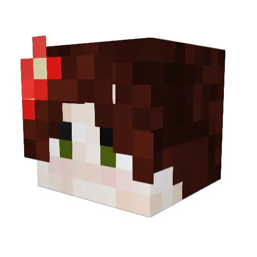 FernandaDance Minecraft avatar head, 3D render