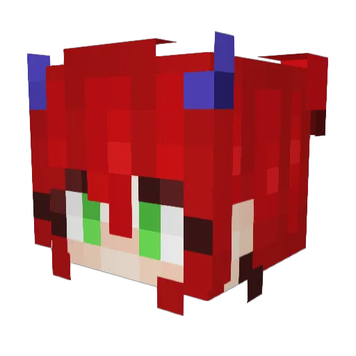 FernandaRose Minecraft avatar head, 3D render