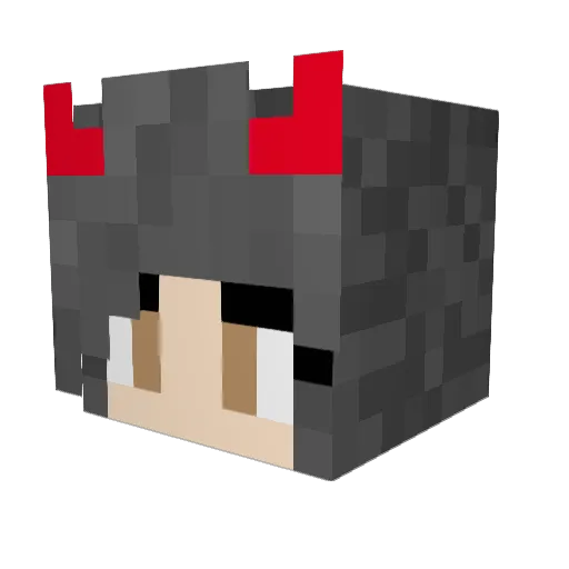 Fernandacoc Minecraft avatar head, 3D render