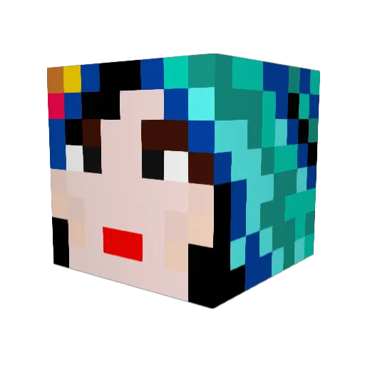 FernandoL2000 Minecraft avatar head, 3D render