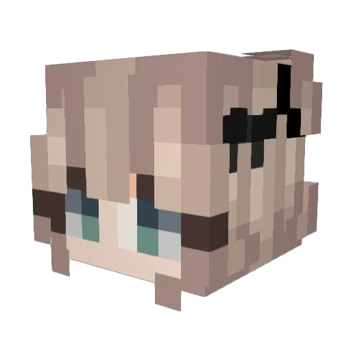 FernandoR Minecraft avatar head, 3D render