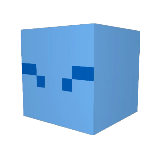 FernandoVD Minecraft avatar head, 3D render