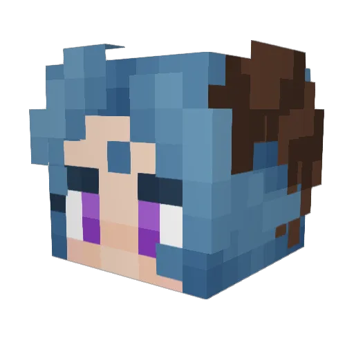 Fernclover Minecraft avatar head, 3D render