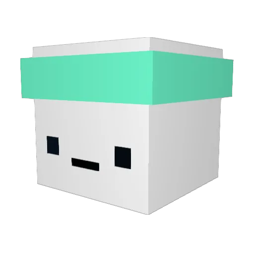 Fernet Minecraft avatar head, 3D render