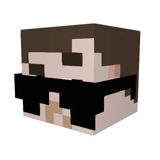Fernicia Minecraft avatar head, 3D render