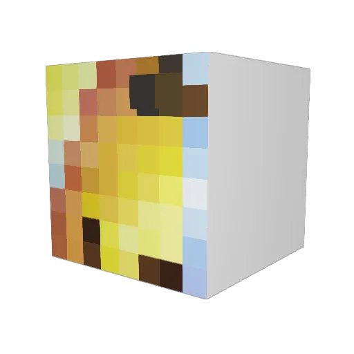 FernieVAL Minecraft avatar head, 3D render
