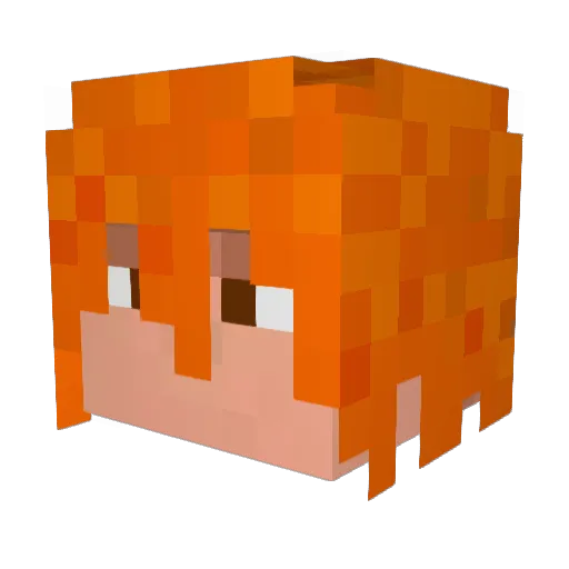 Fernimas Minecraft avatar head, 3D render
