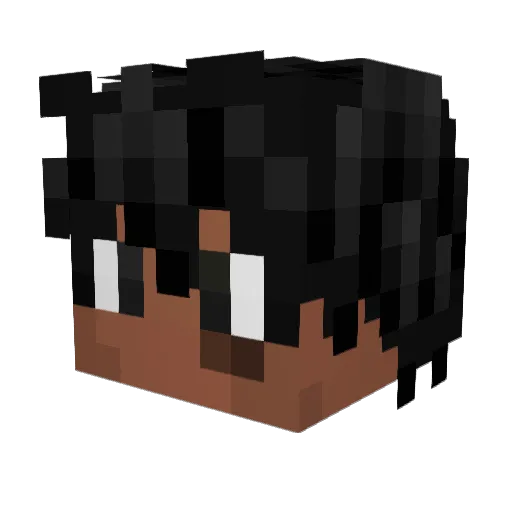 Fernsqurrel Minecraft avatar head, 3D render