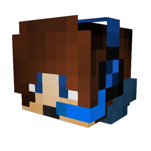 Fernzzz Minecraft avatar head, 3D render