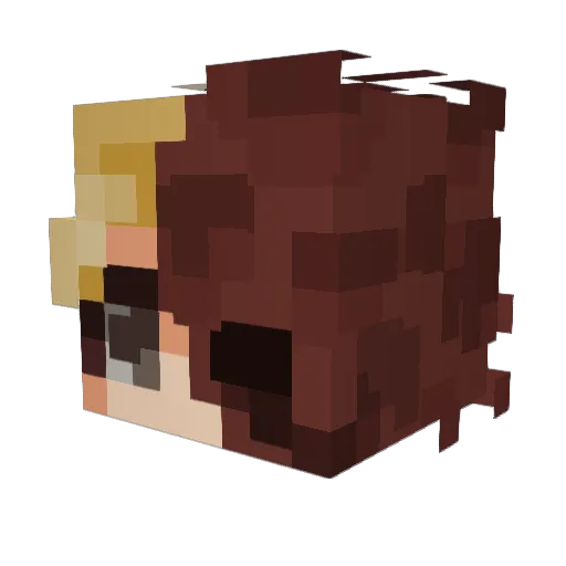 FerociousX Minecraft avatar head, 3D render