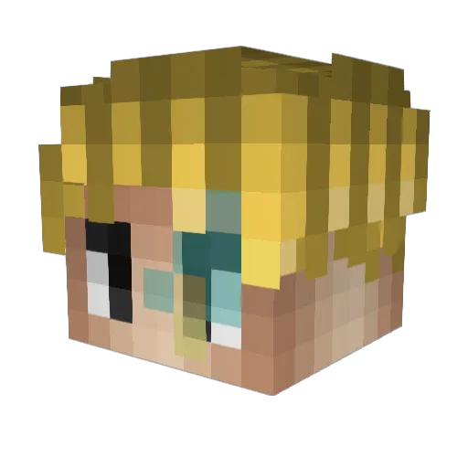 Feronel Minecraft avatar head, 3D render