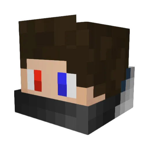 Feroxys Minecraft avatar head, 3D render
