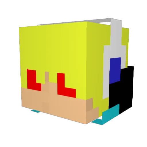 Feroz_Fox Minecraft avatar head, 3D render