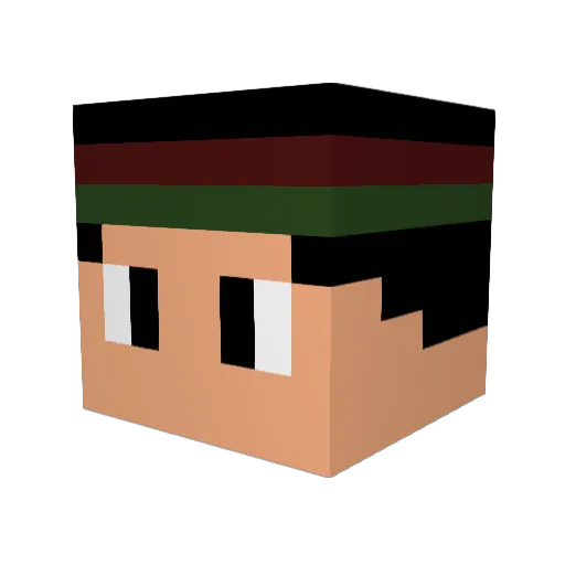 Ferragamos Minecraft avatar head, 3D render