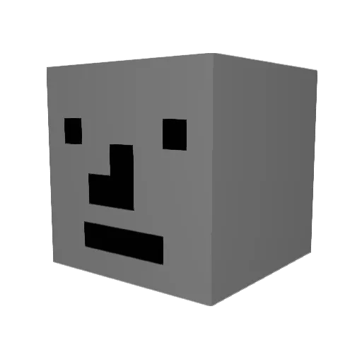 Ferrain Minecraft avatar head, 3D render