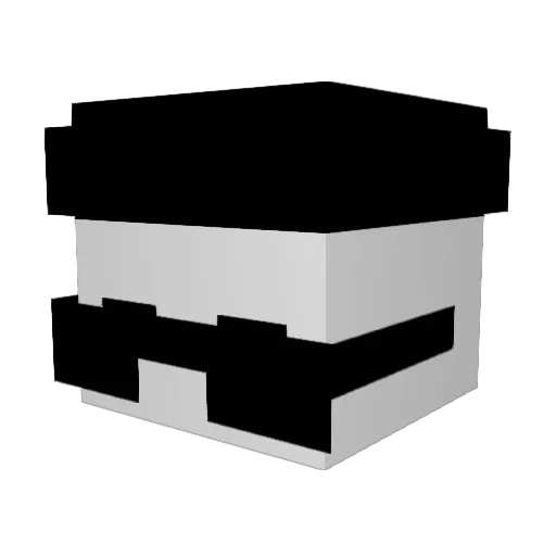 FerrazRX Minecraft avatar head, 3D render