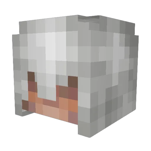 Ferrazzano Minecraft avatar head, 3D render