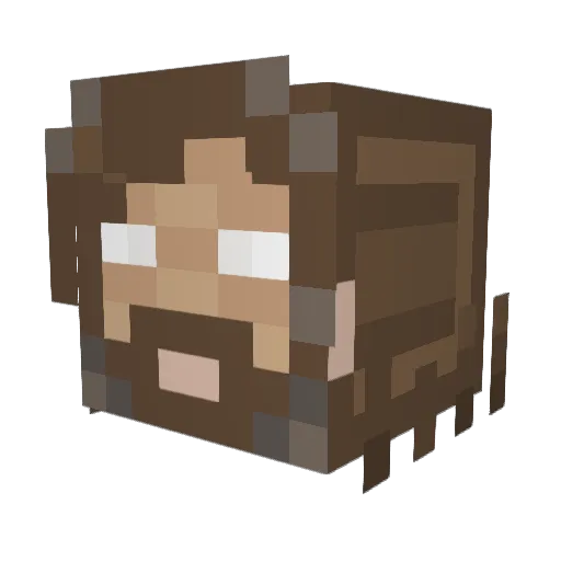 FerreP Minecraft avatar head, 3D render