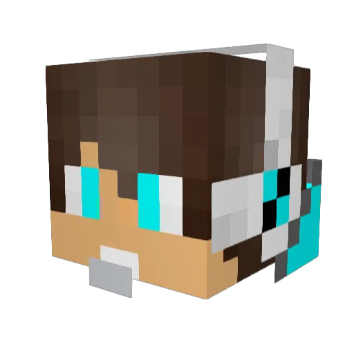 Ferrechiro Minecraft avatar head, 3D render