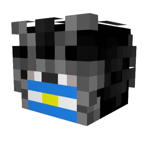 Ferreyra Minecraft avatar head, 3D render