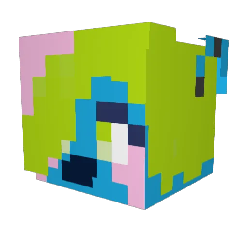 FerrisTheOtter Minecraft avatar head, 3D render