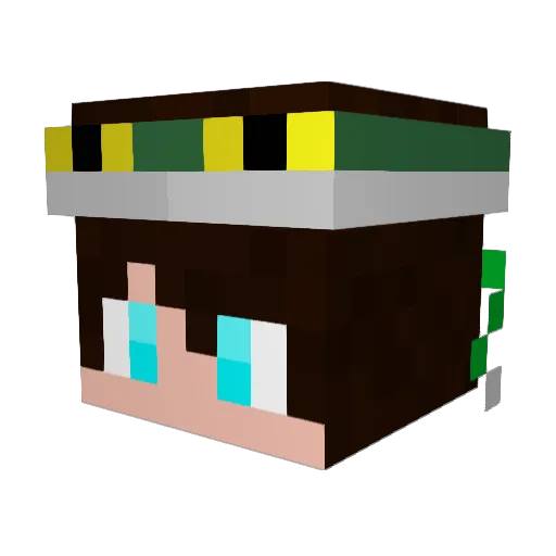 FerroFede Minecraft avatar head, 3D render