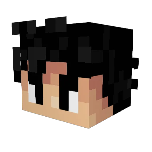 Ferrobeato Minecraft avatar head, 3D render