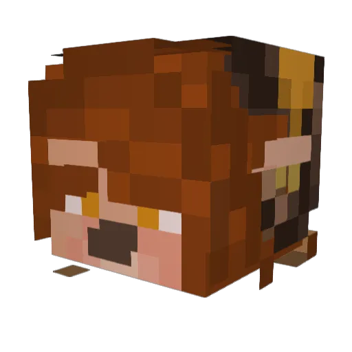FerrumNCoke Minecraft avatar head, 3D render