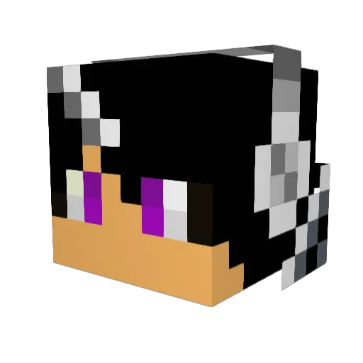 Fersia Minecraft avatar head, 3D render
