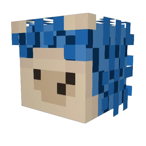 Ferslan Minecraft avatar head, 3D render