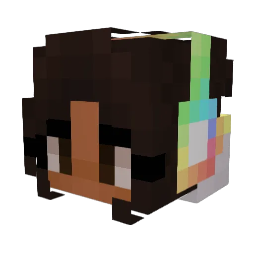 Ferthel Minecraft avatar head, 3D render
