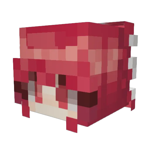 Ferto_Black Minecraft avatar head, 3D render
