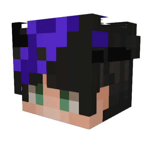 Fervantwings Minecraft avatar head, 3D render