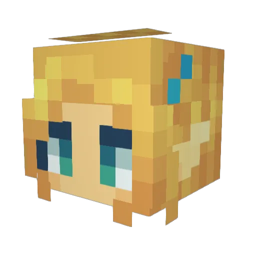Fervor05 Minecraft avatar head, 3D render
