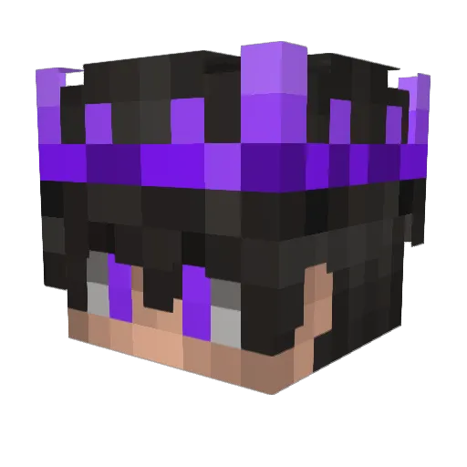 Ferwoo Minecraft avatar head, 3D render
