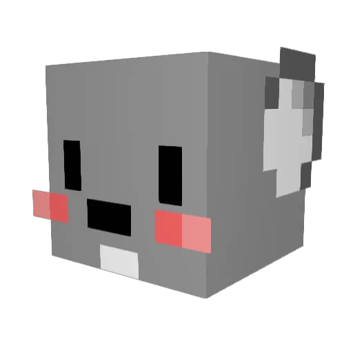 Fery_ Minecraft avatar head, 3D render