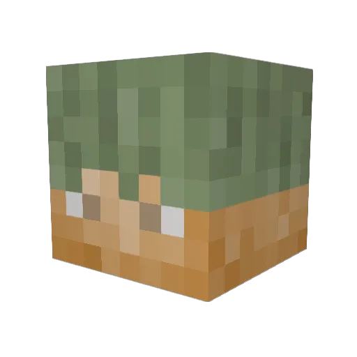 Feska Minecraft avatar head, 3D render