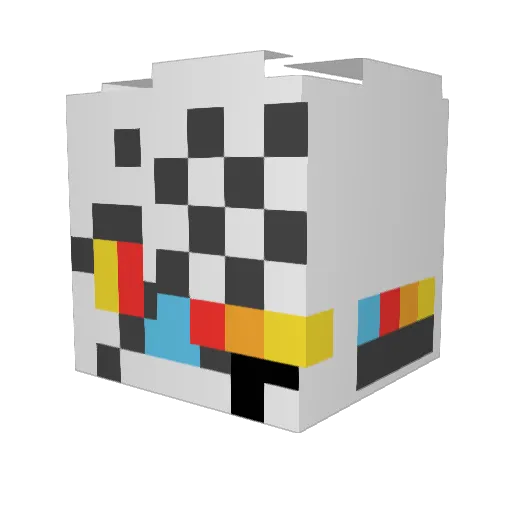 FesterTJester Minecraft avatar head, 3D render