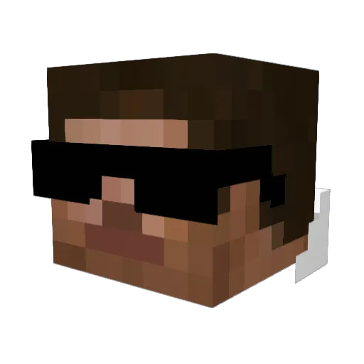 Festive7 Minecraft avatar head, 3D render
