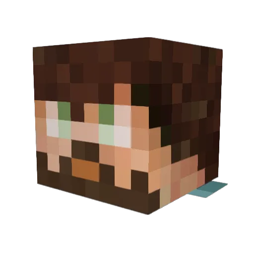 FestiveAllah Minecraft avatar head, 3D render