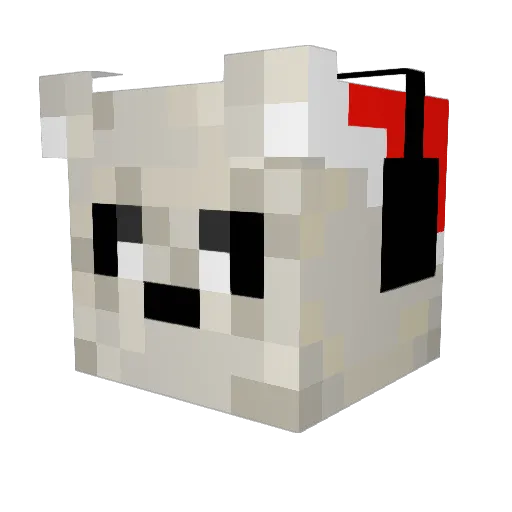 FestiveFerret Minecraft avatar head, 3D render