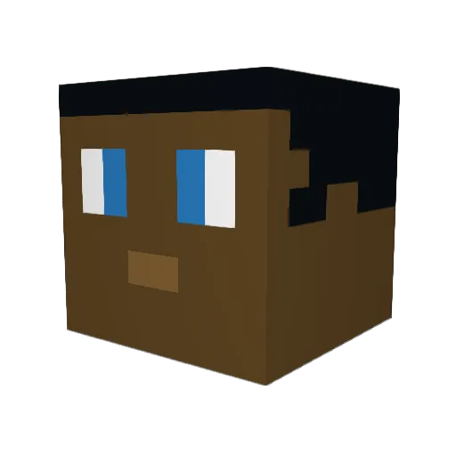 FestiveParrot Minecraft avatar head, 3D render