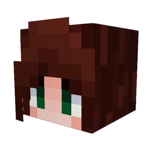 FestivePhoenix Minecraft avatar head, 3D render