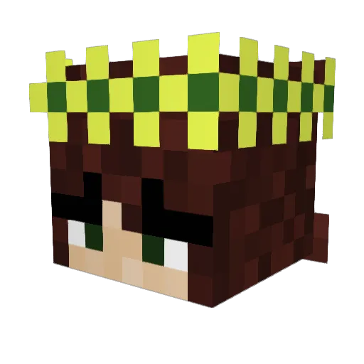 Festiveglow Minecraft avatar head, 3D render