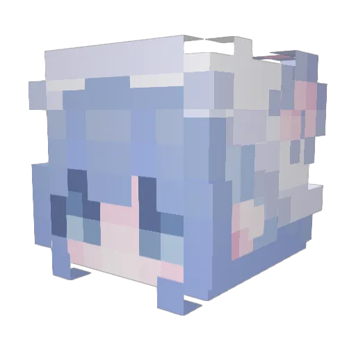 Festivia Minecraft avatar head, 3D render