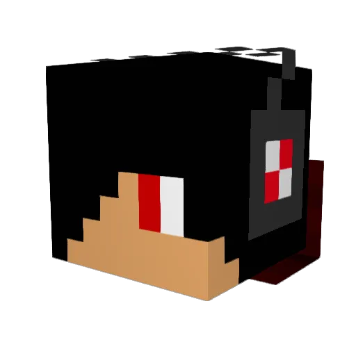 Festus100 Minecraft avatar head, 3D render