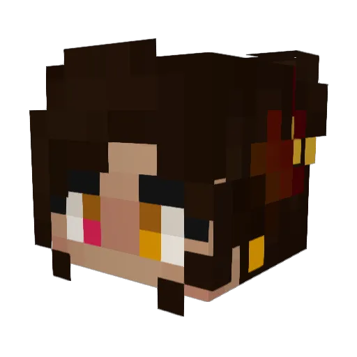 FestusPhoenix Minecraft avatar head, 3D render