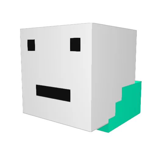 FetBLT Minecraft avatar head, 3D render