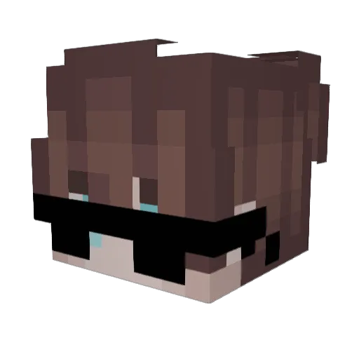 Fetchix Minecraft avatar head, 3D render